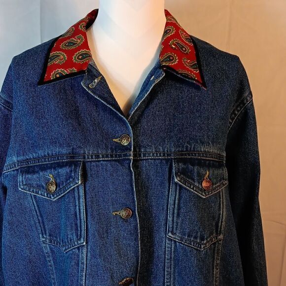 Agapo Patchwork Paisley Denim Jacket - Picture 2 of 8